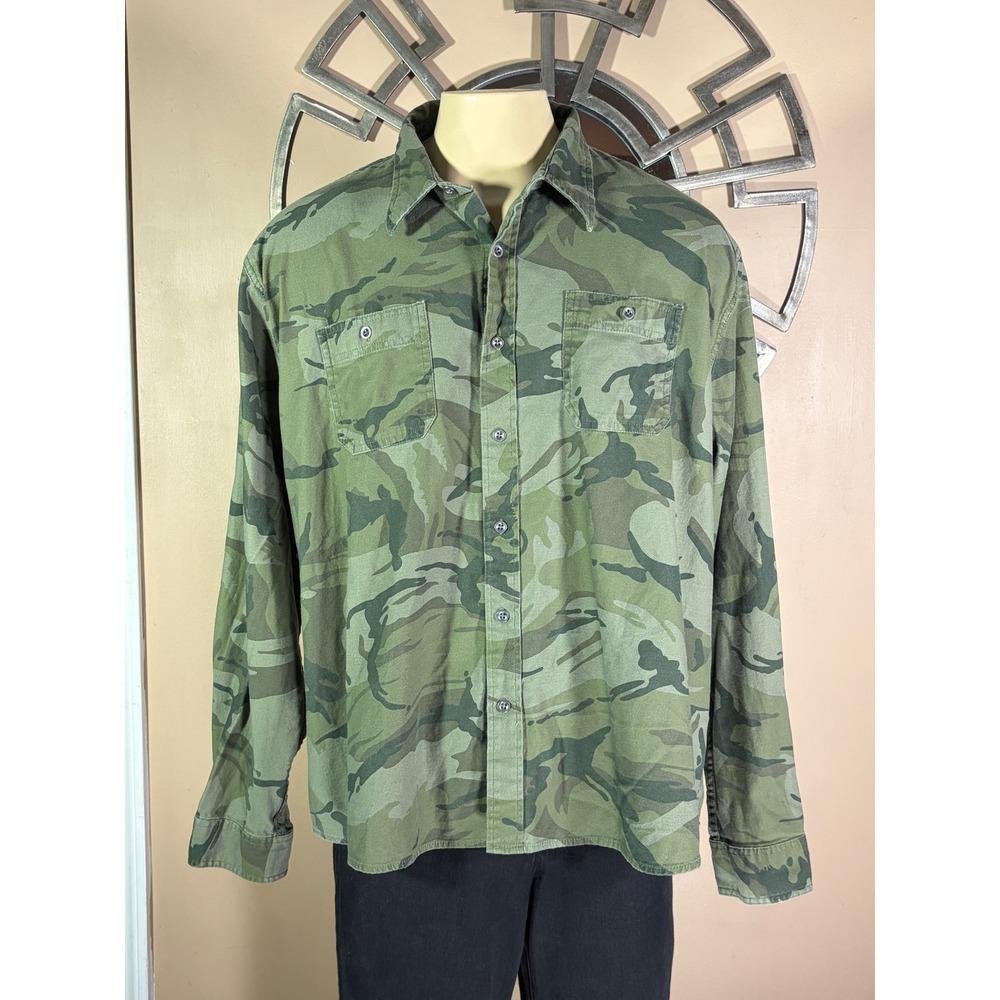 Wrangler Mens 3XL Camo Flex for Comfort Long Sleeve Button Down Shirt JPP4SVG